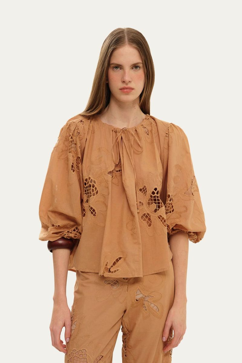 Blusa Karina Aleha - BEGE 0