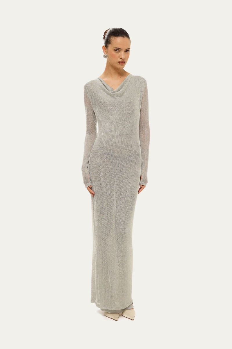 Vestido Midi Franz Framed - PRATA 0