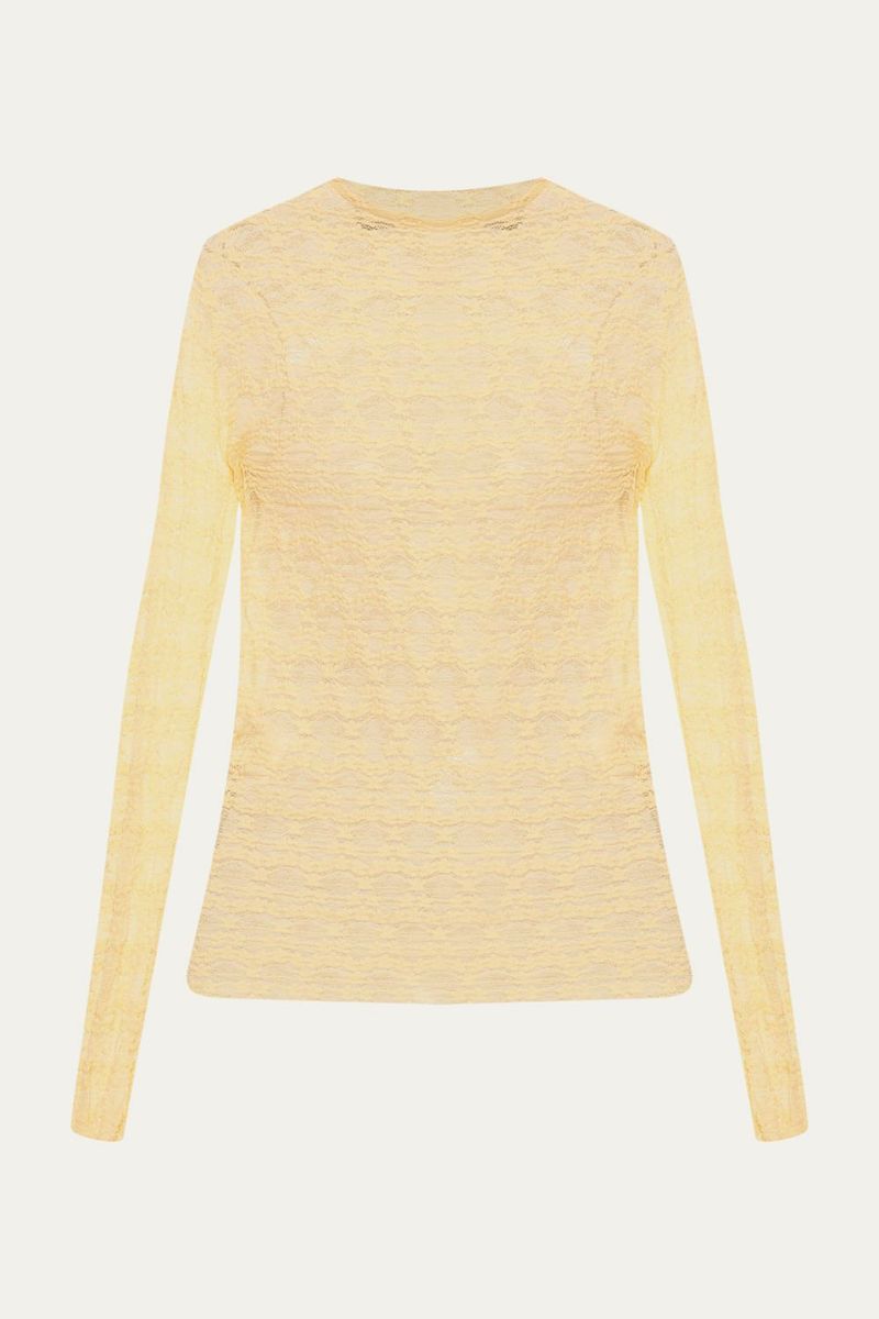 Blusa Segunda Pele Hillon Framed - AMARELO 4