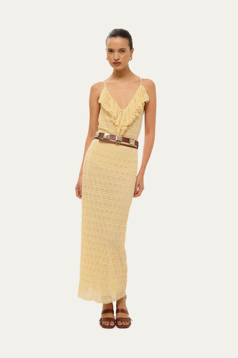 Saia Midi Hillon Framed - AMARELO 0