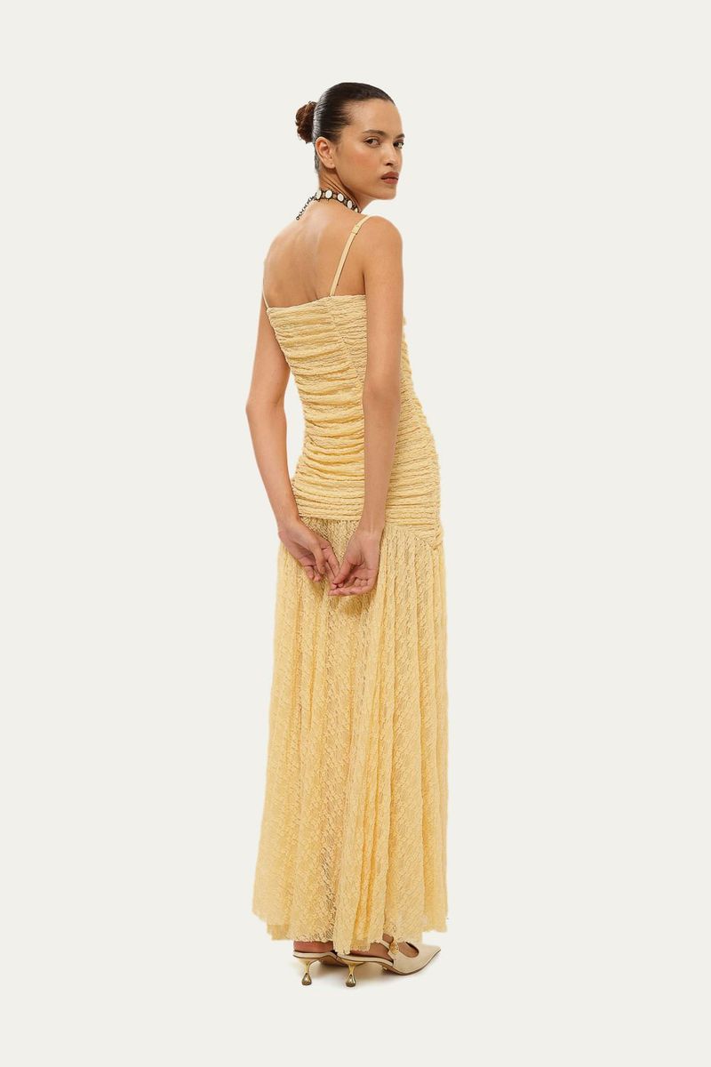 Vestido Midi Hillon Framed - AMARELO 3