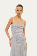 Vestido Midi Hillon Framed - AZUL 1