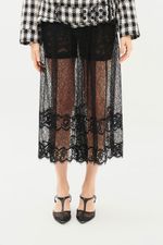 Saia Midi Renda Lingerie Lira Nk - PRETO 2