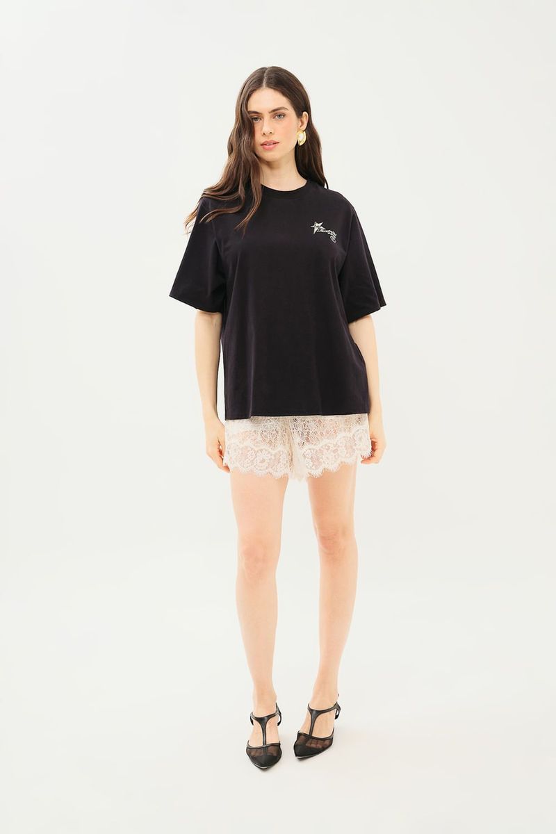 Shorts Mini Renda Lingerie Lilian Nk - OFF WHITE 0