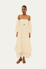 Vestido Midi Estelar A Niemeyer - OFF WHITE 0