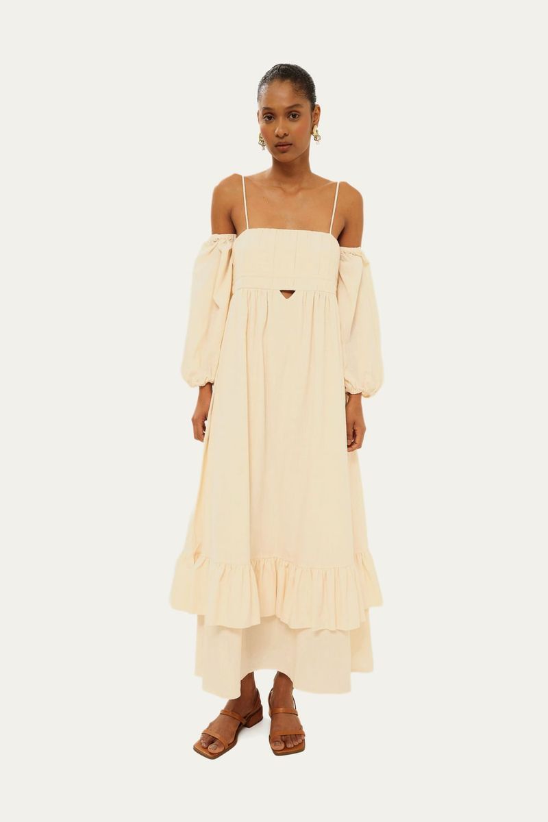 Vestido Midi Estelar A Niemeyer - OFF WHITE 0