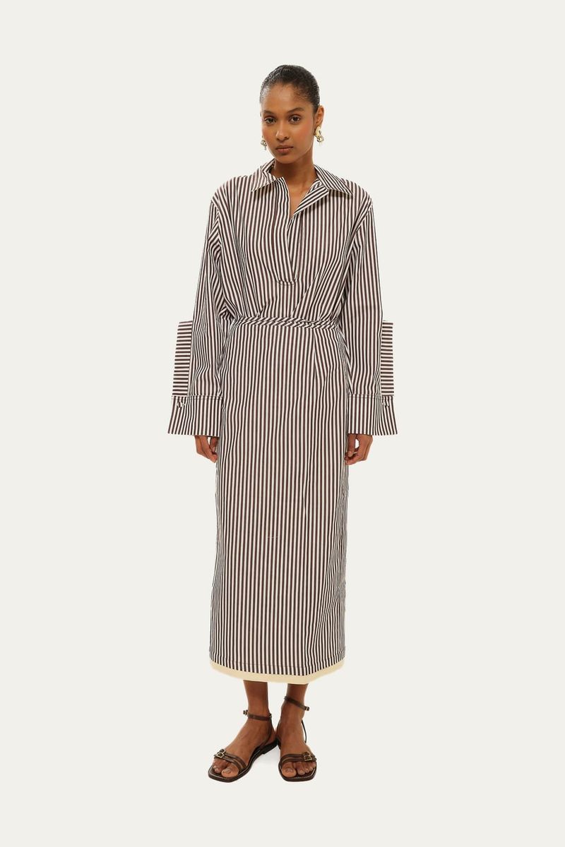 Camisa Manga Longa Tricoline Listrada C  Algod o Coven - LISTRAS 1