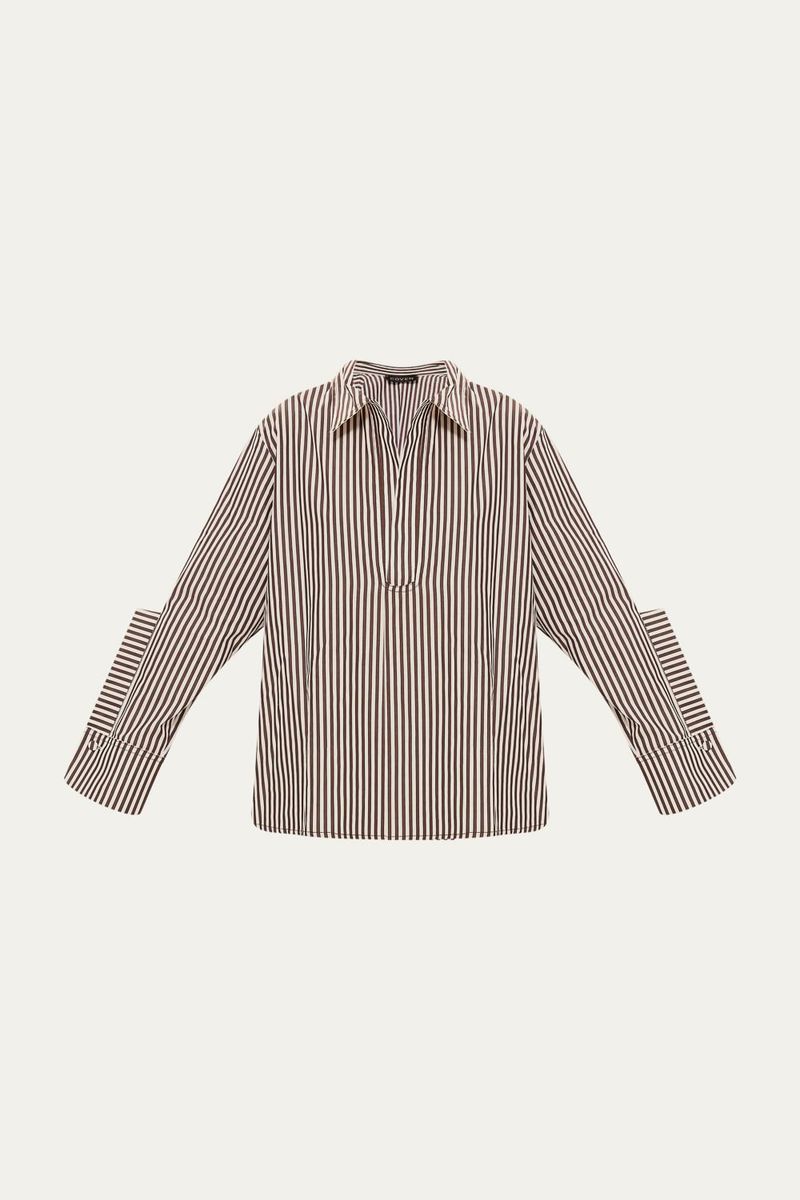 Camisa Manga Longa Tricoline Listrada C  Algod o Coven - LISTRAS 4