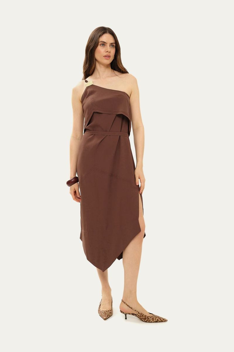 Vestido Longuete Bia Cach  - MARROM 0