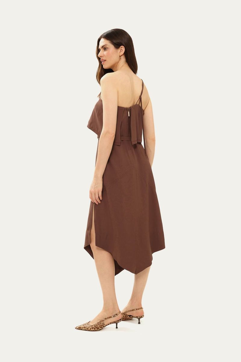 Vestido Longuete Bia Cach  - MARROM 3