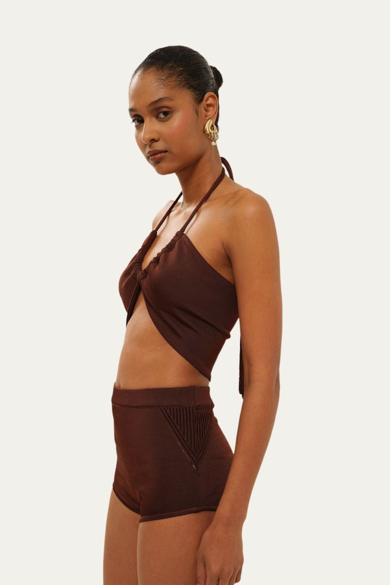 Hot Pants Viola Tata - MARROM 1