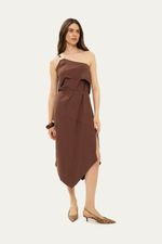 Vestido Longuete Bia Cach  - MARROM 0