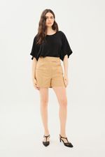 Bermuda Alfaiataria Double Fiona Nk - BEGE 0