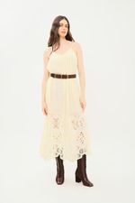Vestido Midi Cotton Trevo Tarsi Nk - OFF WHITE 0