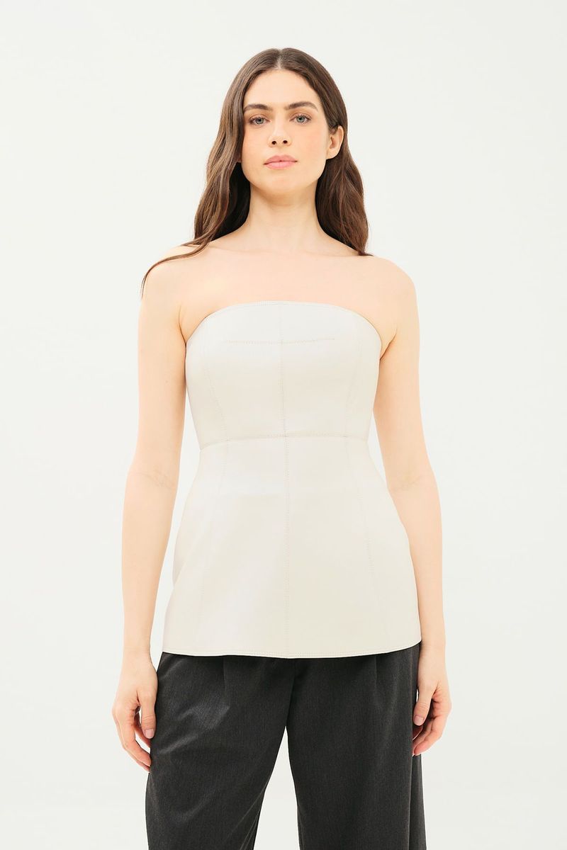 Cropped Couro Tqc Cloe Nk - OFF WHITE 0