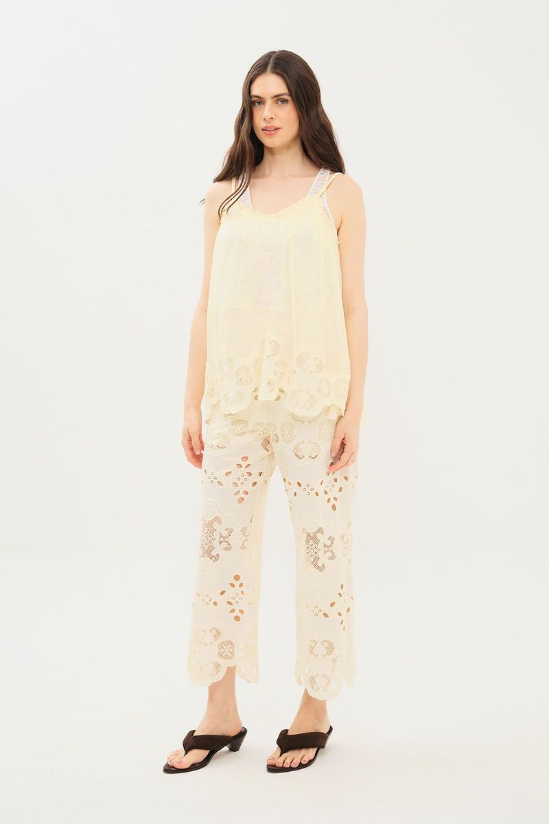 Calca Cotton Trevo Talita Nk - OFF WHITE 0