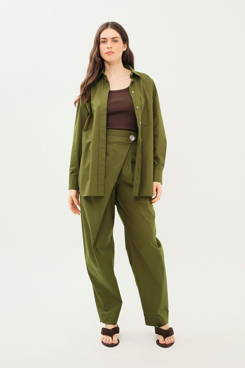 Cal a Pantalona Tricoline Tech Alice Nk - VERDE 1