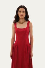 Vestido Longo Prosa Aluf - VERMELHO 1