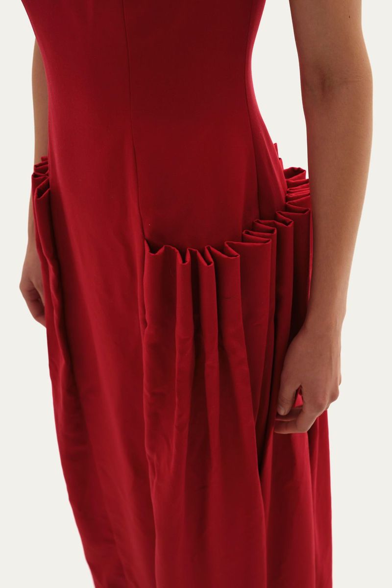 Vestido Longo Prosa Aluf - VERMELHO 2