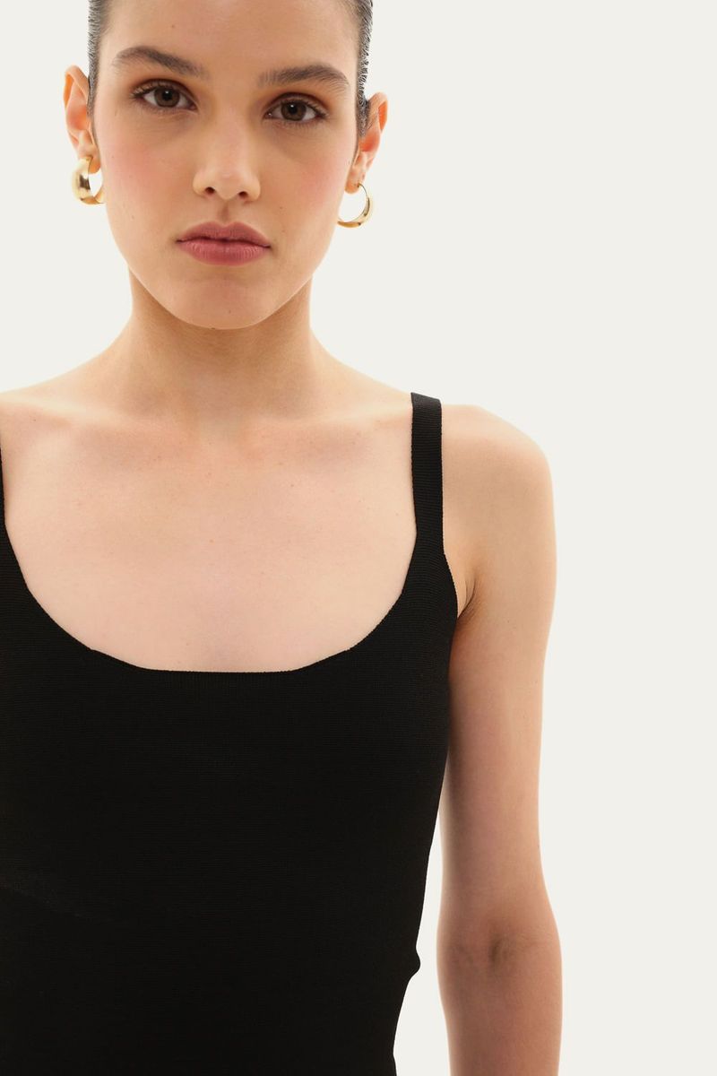 Regata Decote U Tricot Egrey - PRETO 2