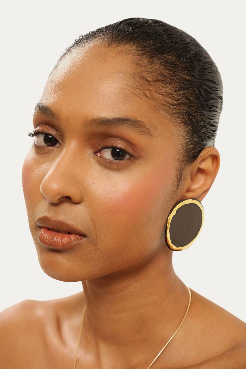 Brinco Cle patra Paula Panach o - PRETO 1