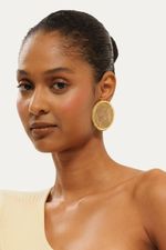 Brinco Cle patra Paula Panach o - MARROM 1