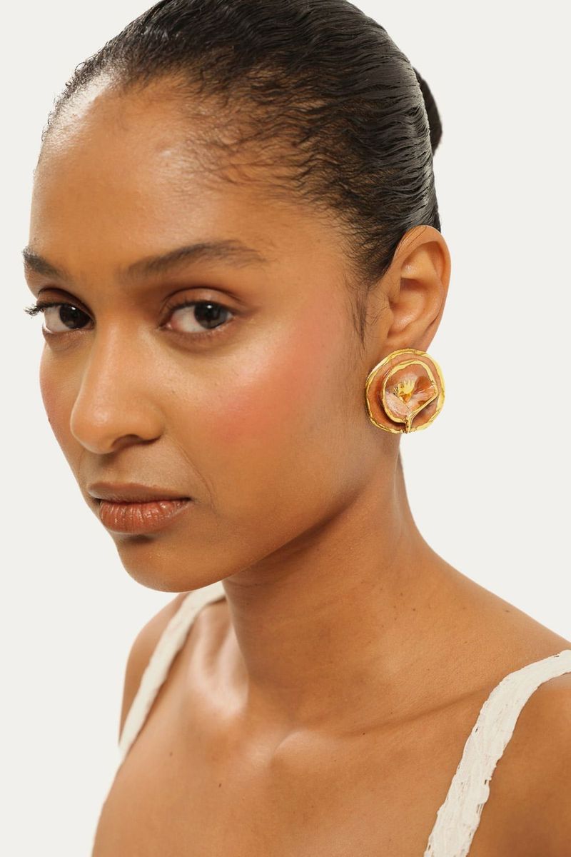 Brinco Fiore Goiaba Paula Panach o - LARANJA 1