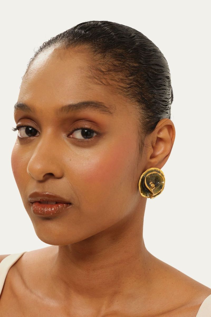 Brinco Fiore Folha Paula Panach o - VERDE 1