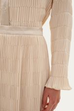 Saia Midi Fisarmon Framed - OFF WHITE 2