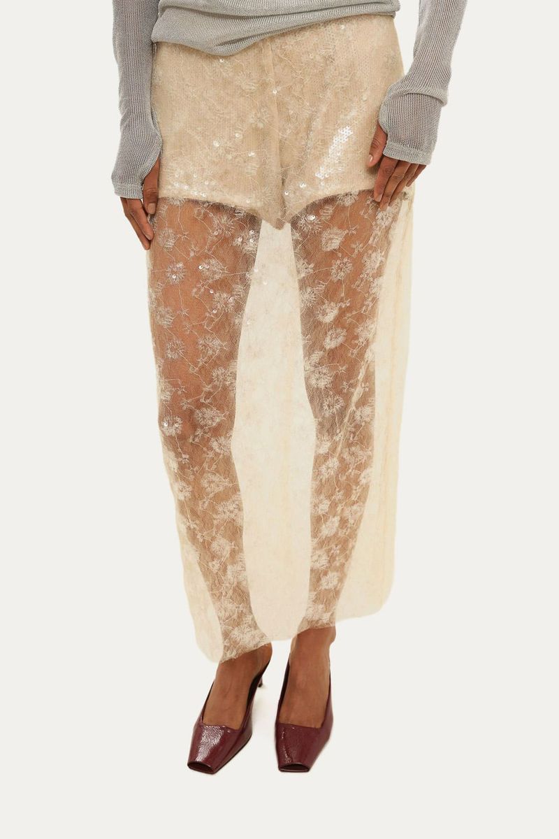 Saia Midi H te Framed - OFF WHITE 1