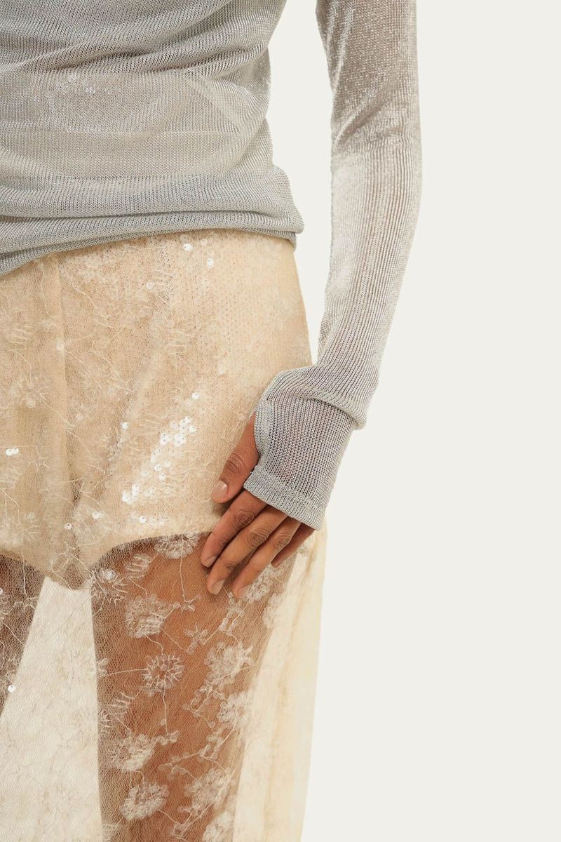 Saia Midi H te Framed - OFF WHITE 2