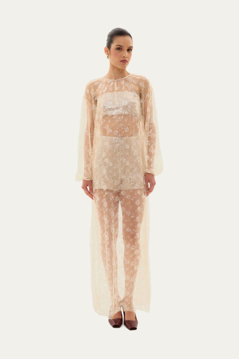 Vestido Longo H te Framed - OFF WHITE 0