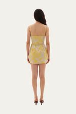 Vestido Mini Vaglione Framed - AMARELO 3