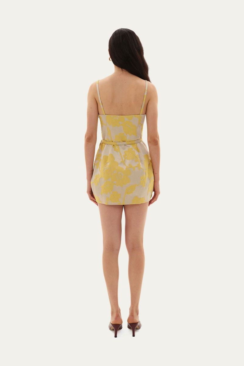 Vestido Mini Vaglione Framed - AMARELO 3