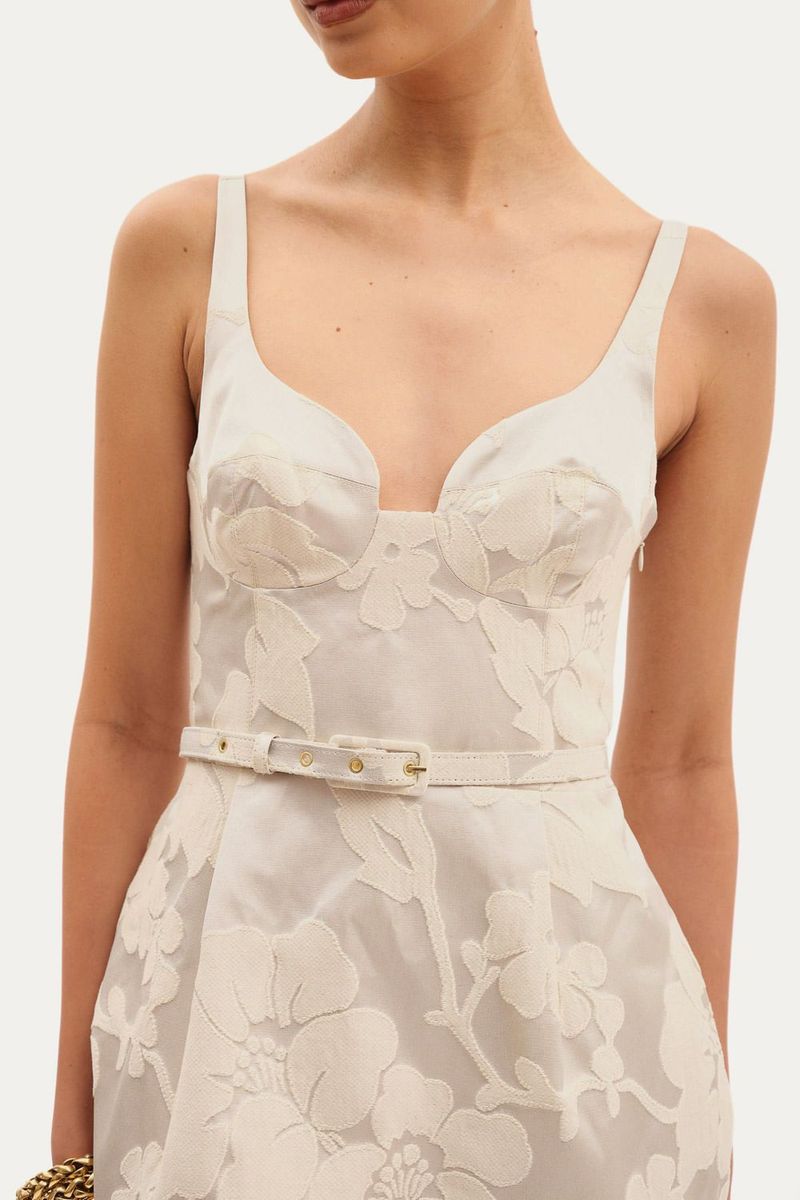 Vestido Mini Vaglione Framed - OFF WHITE 2