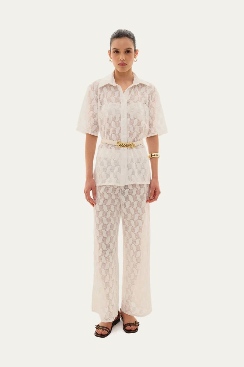 Cal a Rosita Linnen - OFF WHITE 0