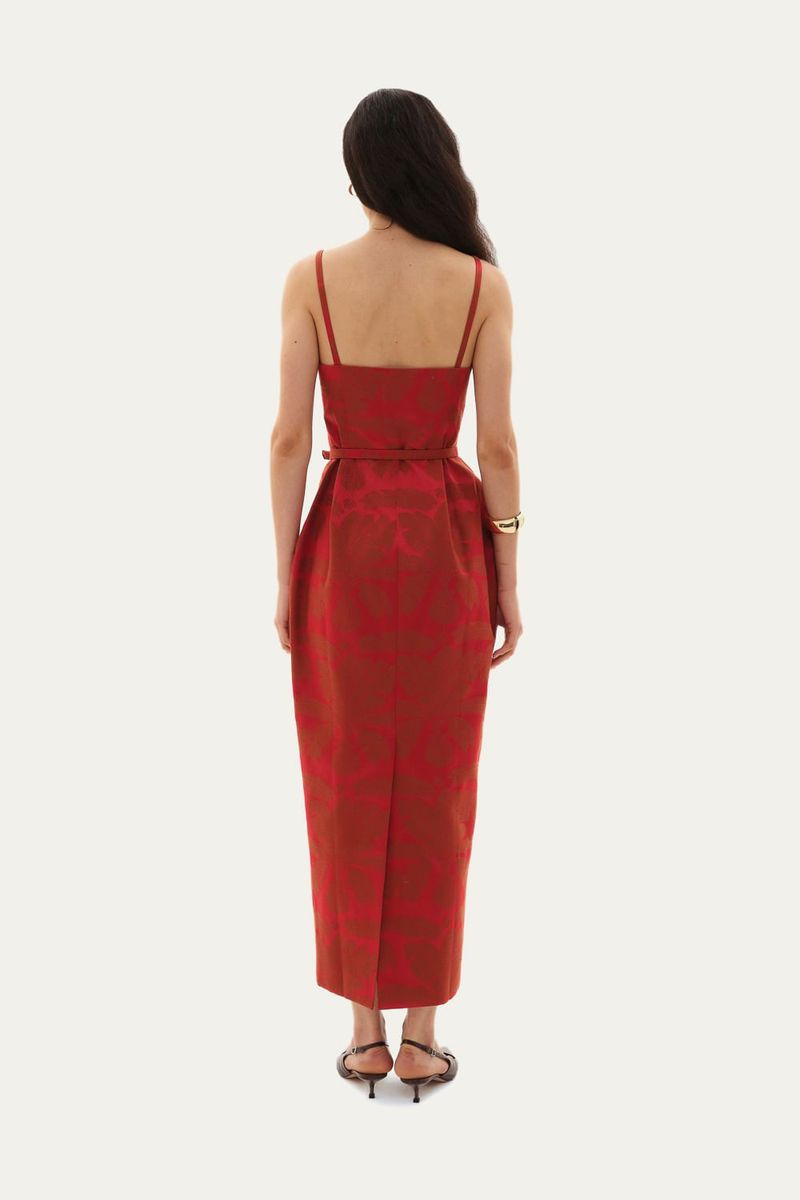Vestido Midi Vaglione Framed - VERMELHO 2