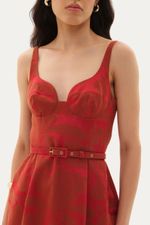 Vestido Midi Vaglione Framed - VERMELHO 1