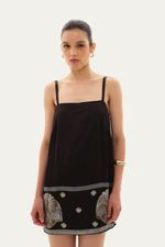 Vestido Cl udia Mini Linnen - PRETO 0