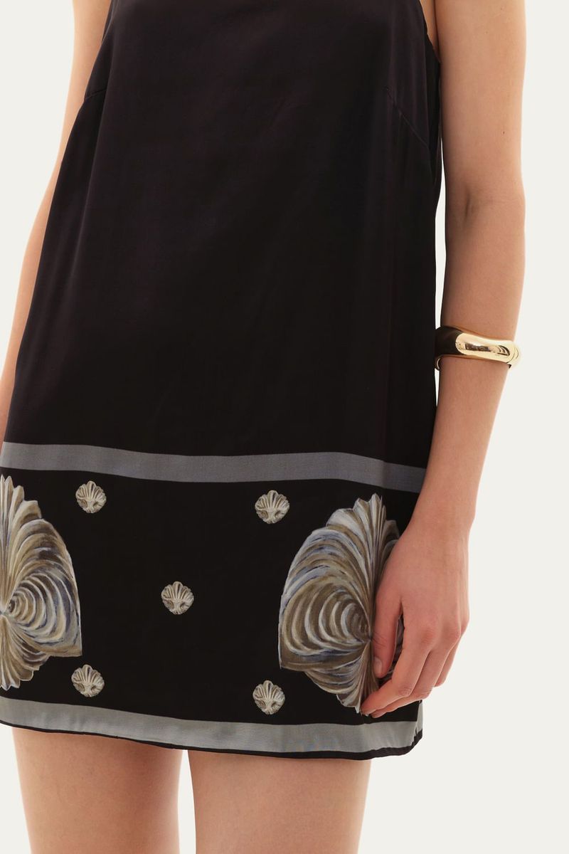 Vestido Cl udia Mini Linnen - PRETO 2