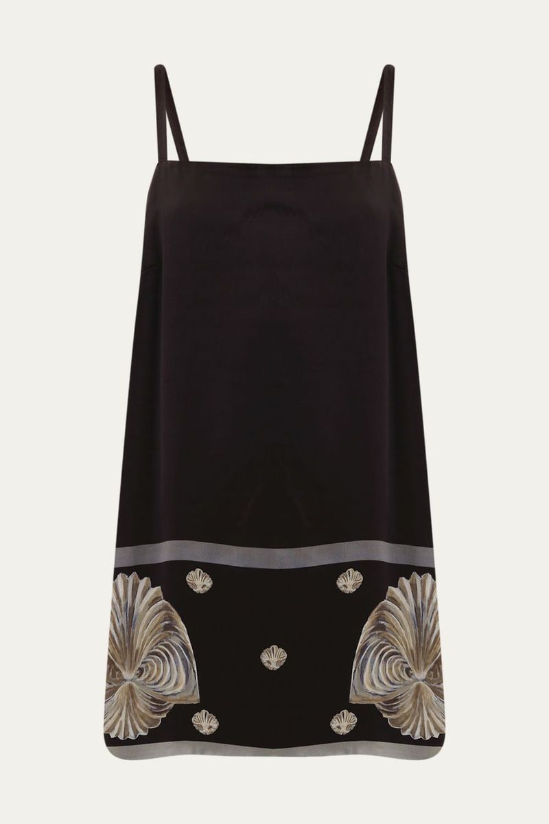 Vestido Cl udia Mini Linnen - PRETO 4