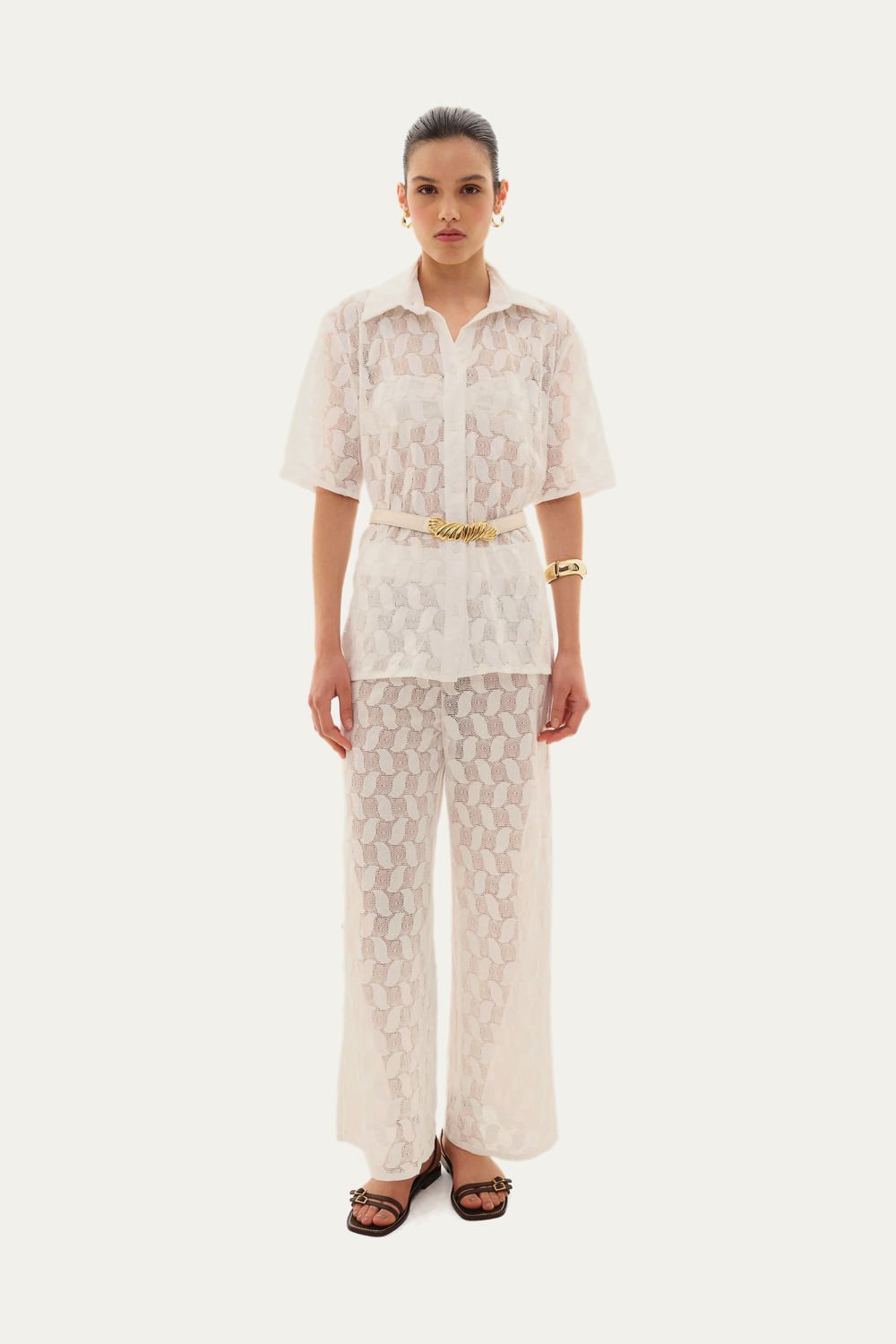 Cal a Rosita Linnen - OFF WHITE 0