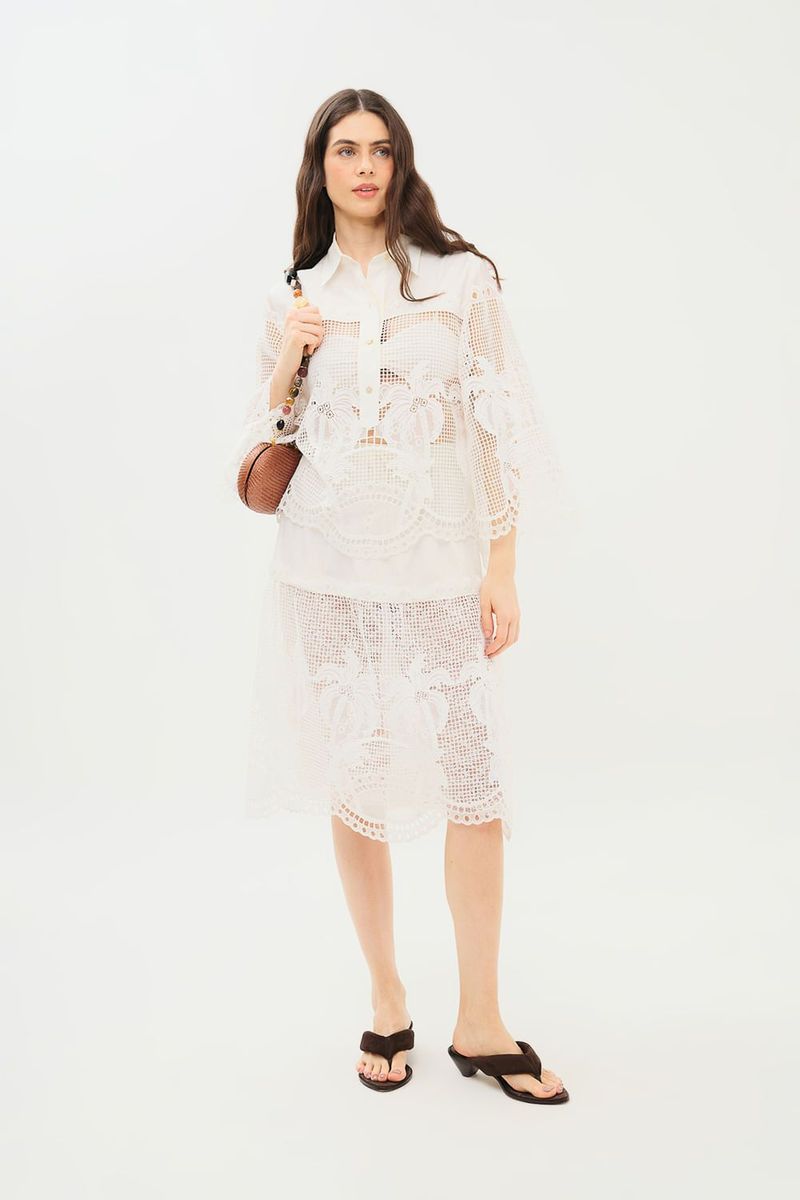 Blusa Manga Longa Cotton Palm Perola Nko - OFF WHITE 1