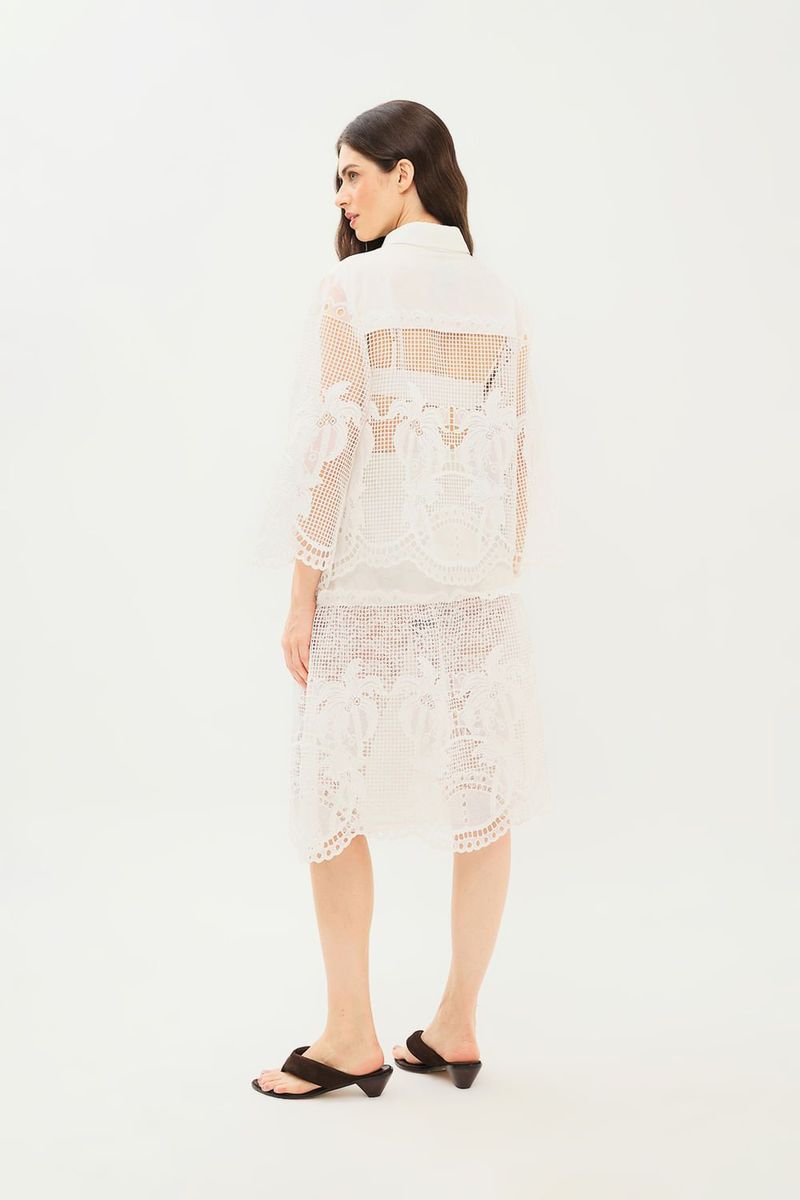 Blusa Manga Longa Cotton Palm Perola Nko - OFF WHITE 4