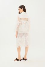 Saia Midi Cotton Palm Pietra Nko - OFF WHITE 2