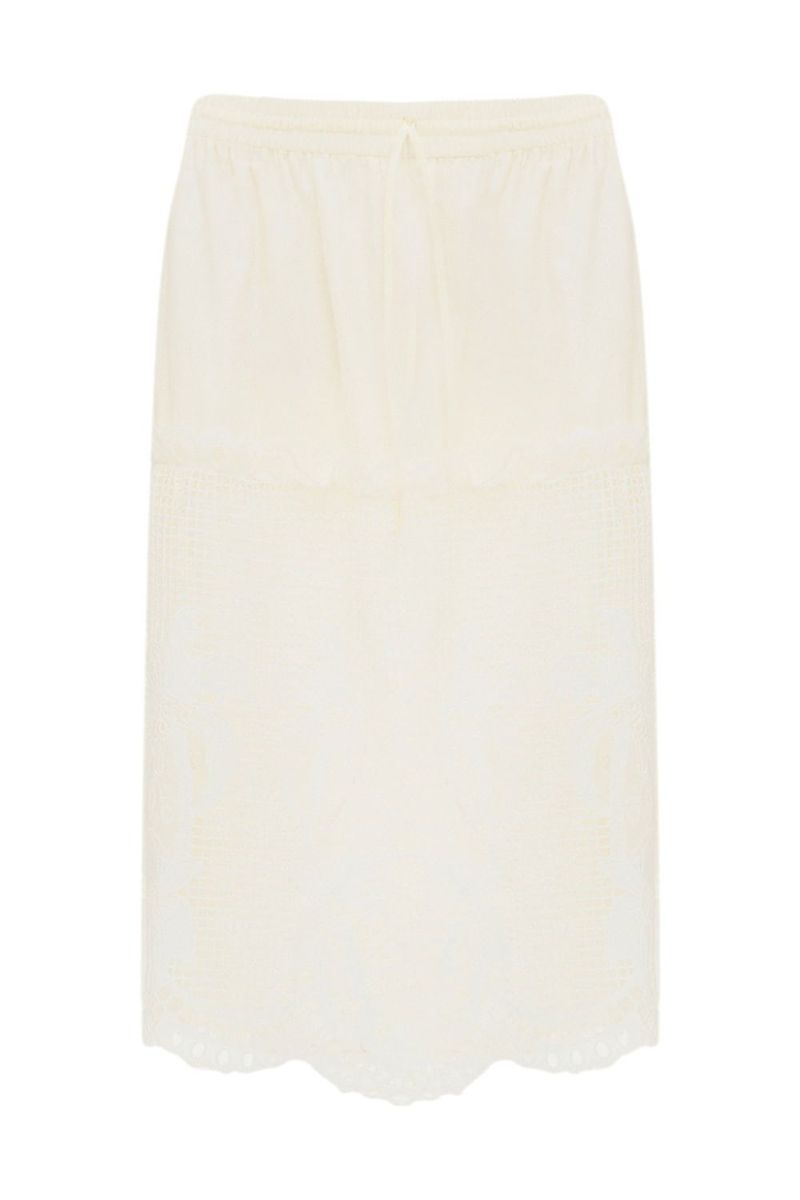 Saia Midi Cotton Palm Pietra Nko - OFF WHITE 3
