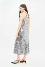 Vestido Longo Paete Glass Gaia Nk - PRETO 2