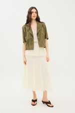 Saia Midi Silk Flow Francine NK - OFF WHITE 0