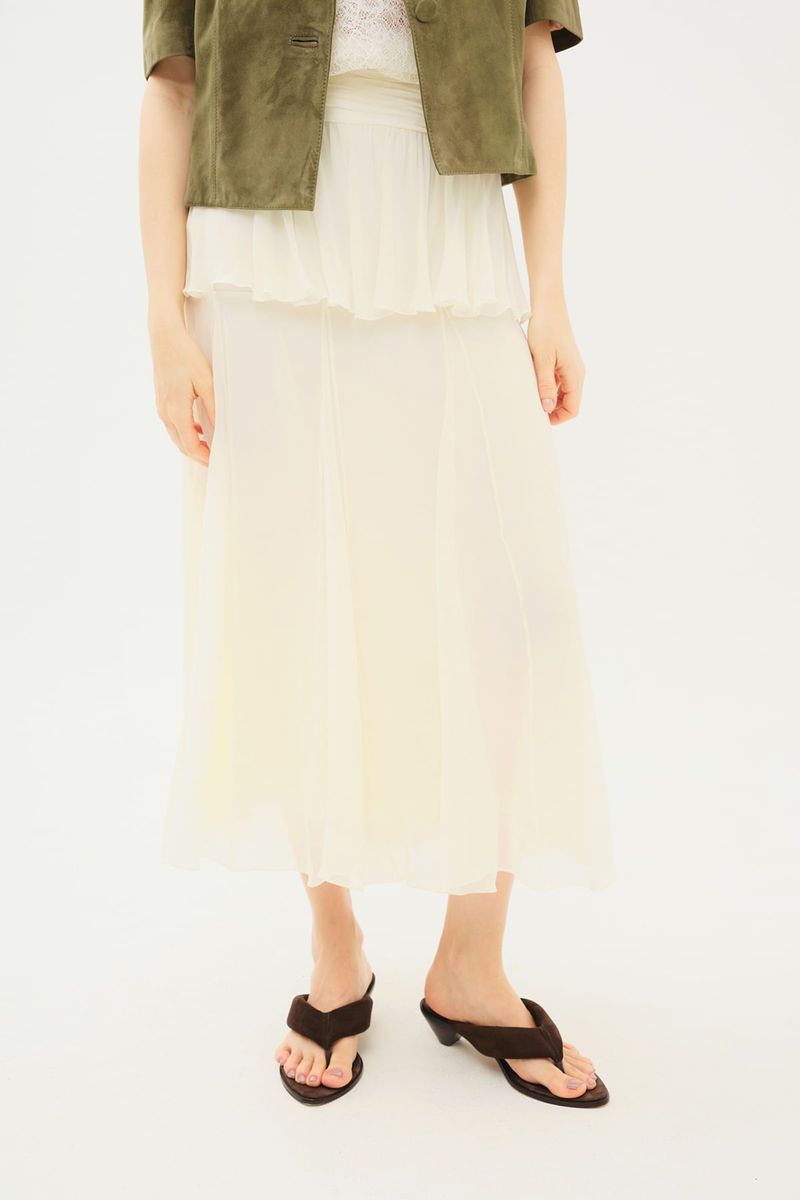 Saia Midi Silk Flow Francine NK - OFF WHITE 1