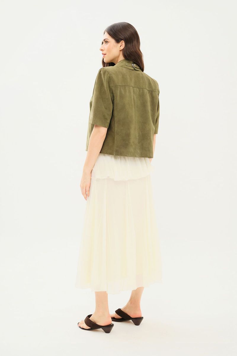 Saia Midi Silk Flow Francine NK - OFF WHITE 2